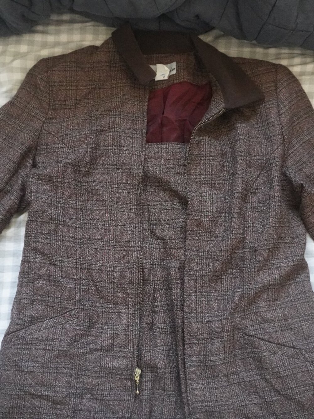 Michael Hill Women's Brown and Burgundy Suit